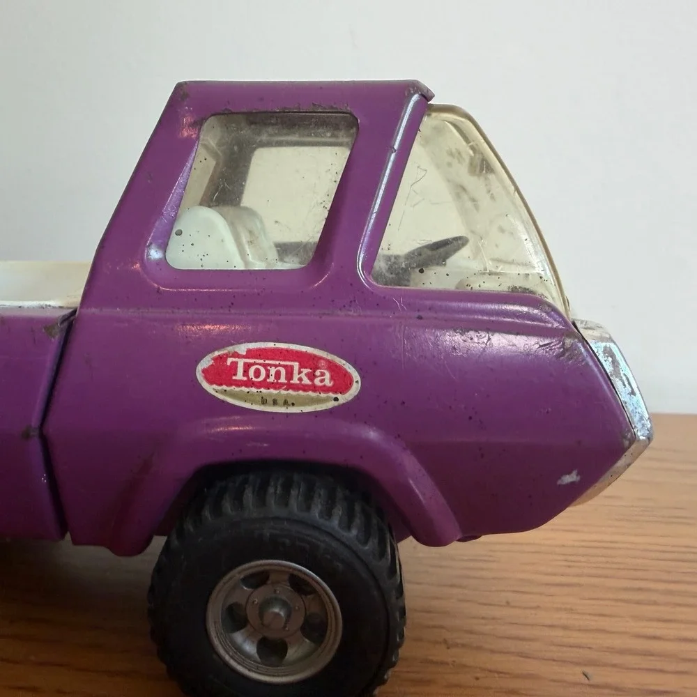 Vintage 1974 Tonka Pony Puller Pickup Truck Purple Pressed Steel Made in USA